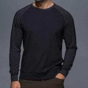 Lululemon Mens Large "Ball Sport T" Long Sleeve Black/Gray Sweat-wicking Shirt